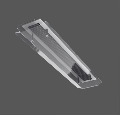 Deflector for narrow ventilation grille air conditioning systems