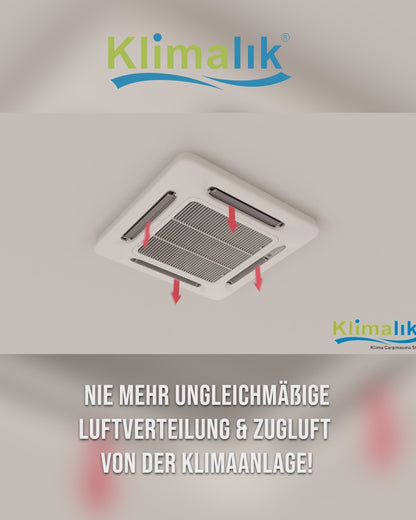 Deflector for four-way cassette air conditioners